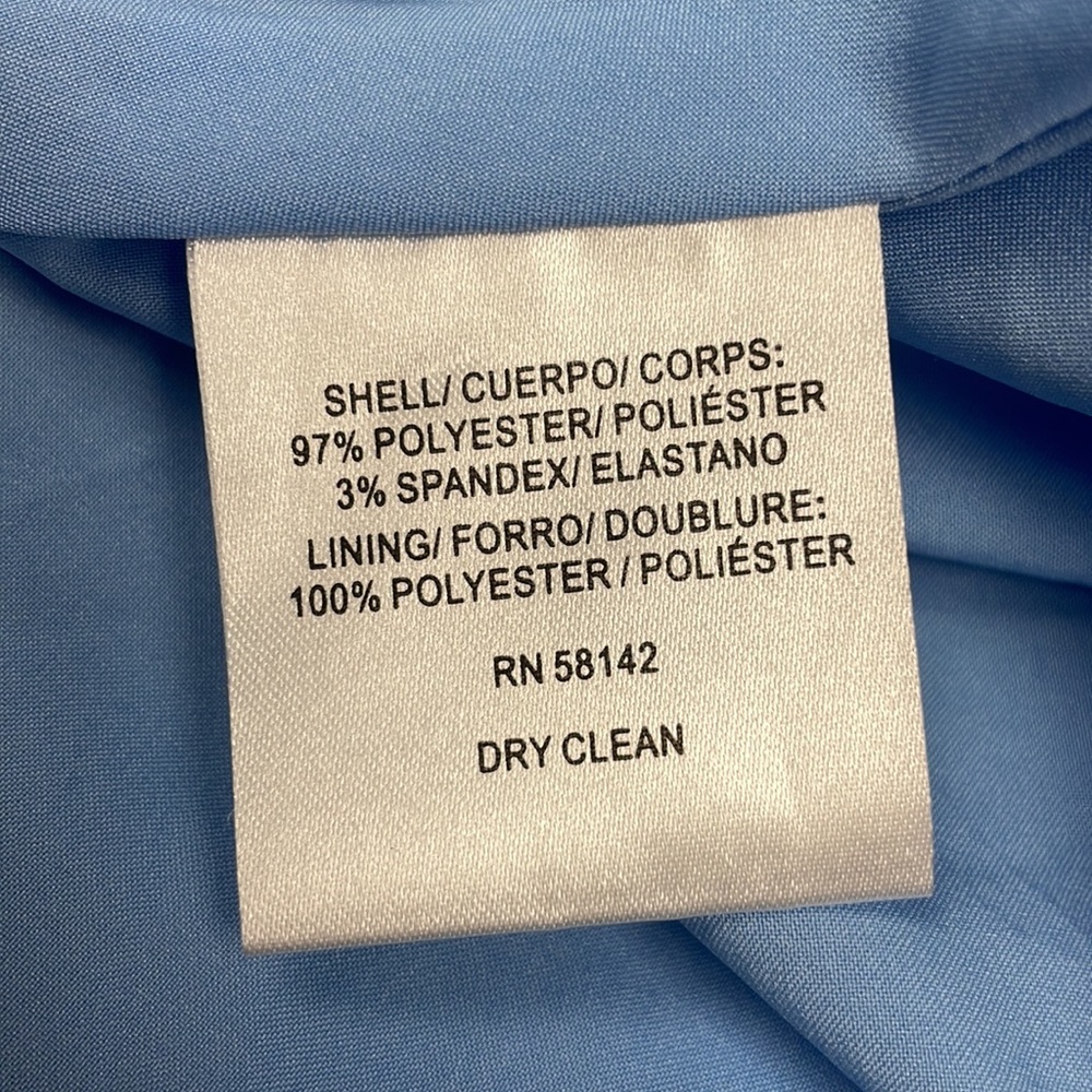 NWOT Gal Meets Glam - One Shoulder, Crepe Cocktail Dress Blue, Size 4 - Picture 10 of 11